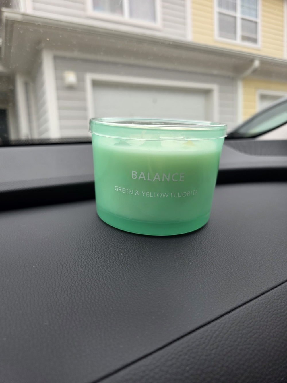 Balance Green & Yellow Fluorite Scented Candle - Green